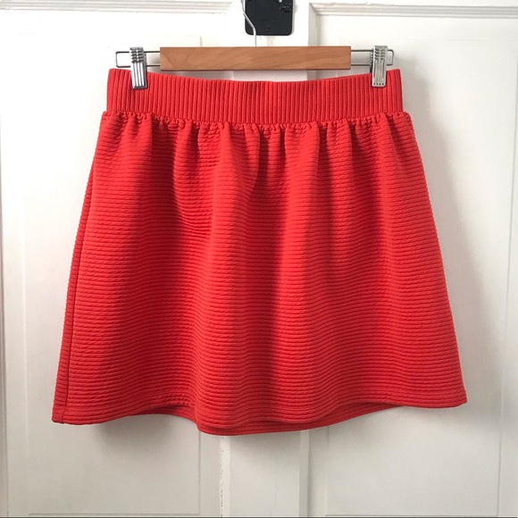 UO Cooperative>spicy orange ribbed skater skirt. PRICE FIRM - Picture 3 of 12